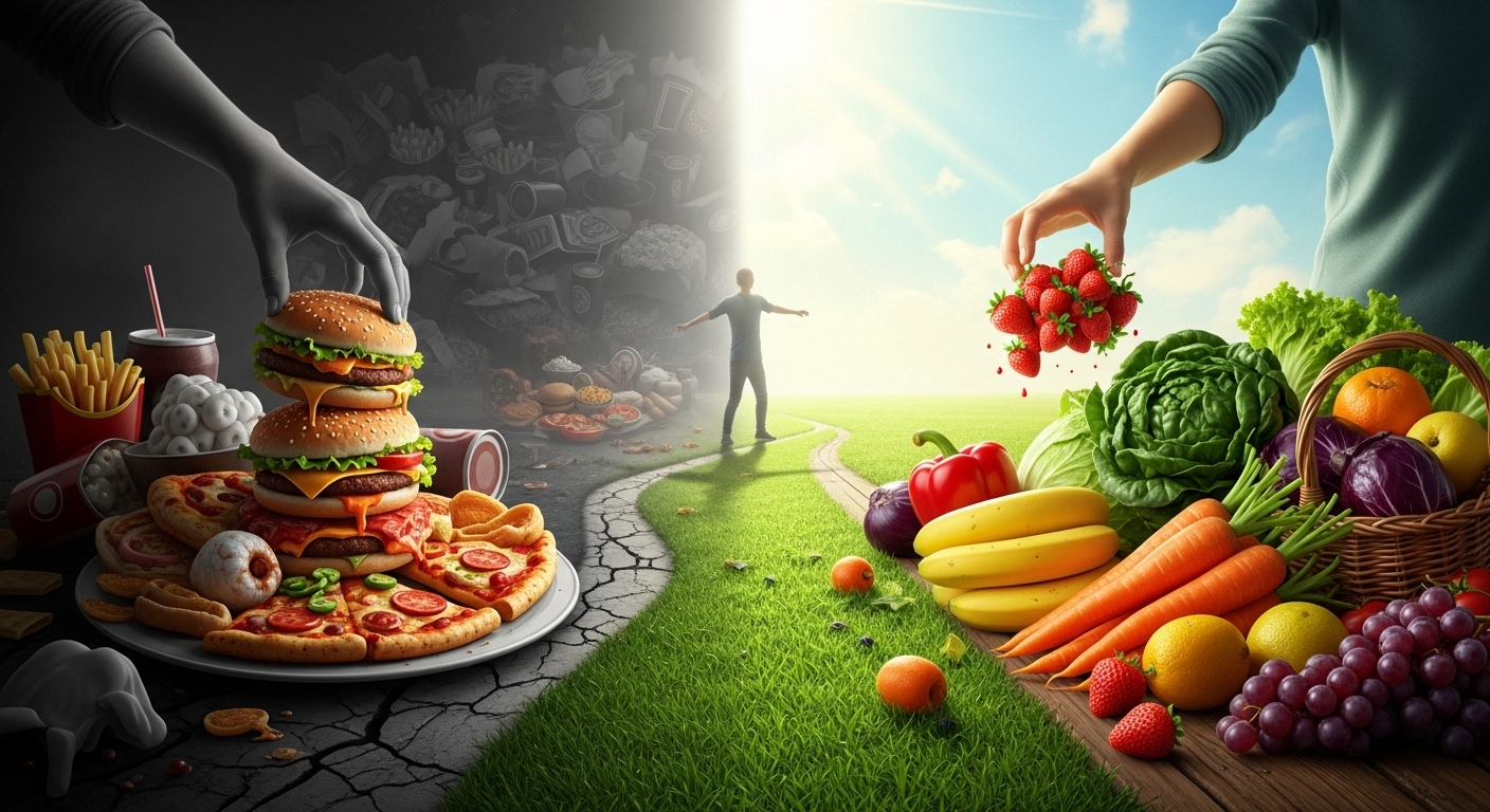 Whole foods like fruits, vegetables, and grains