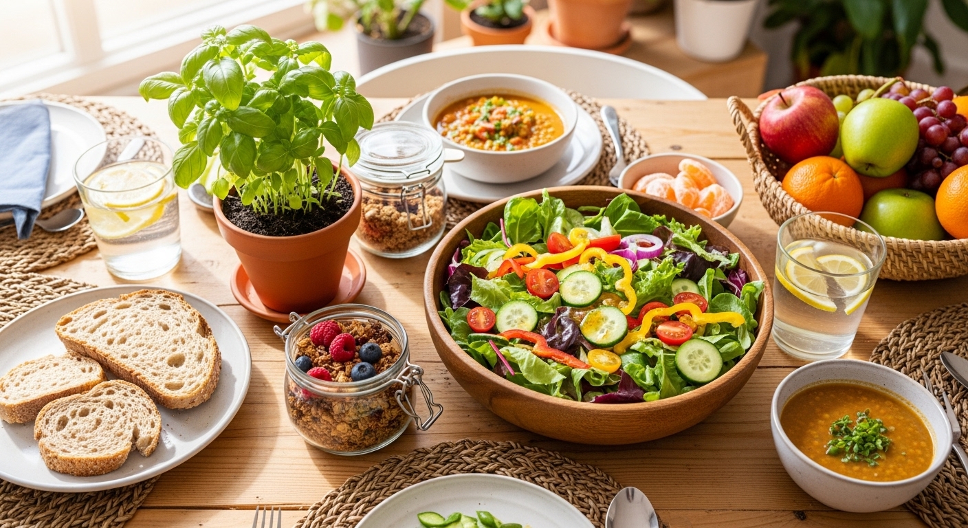 Whole foods like fruits, vegetables, and grains