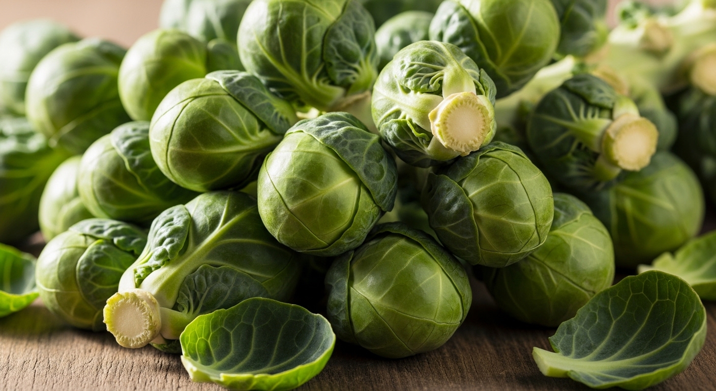 Brussels sprouts, high in vitamins C and K