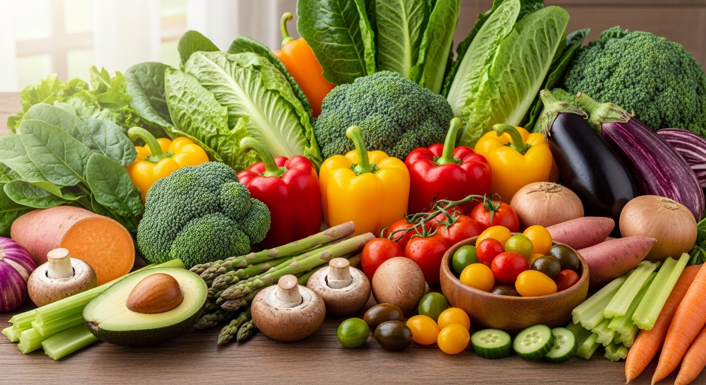 Healthy vegetables for a balanced diet