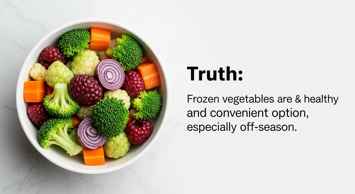 Frozen vegetables in a bowl