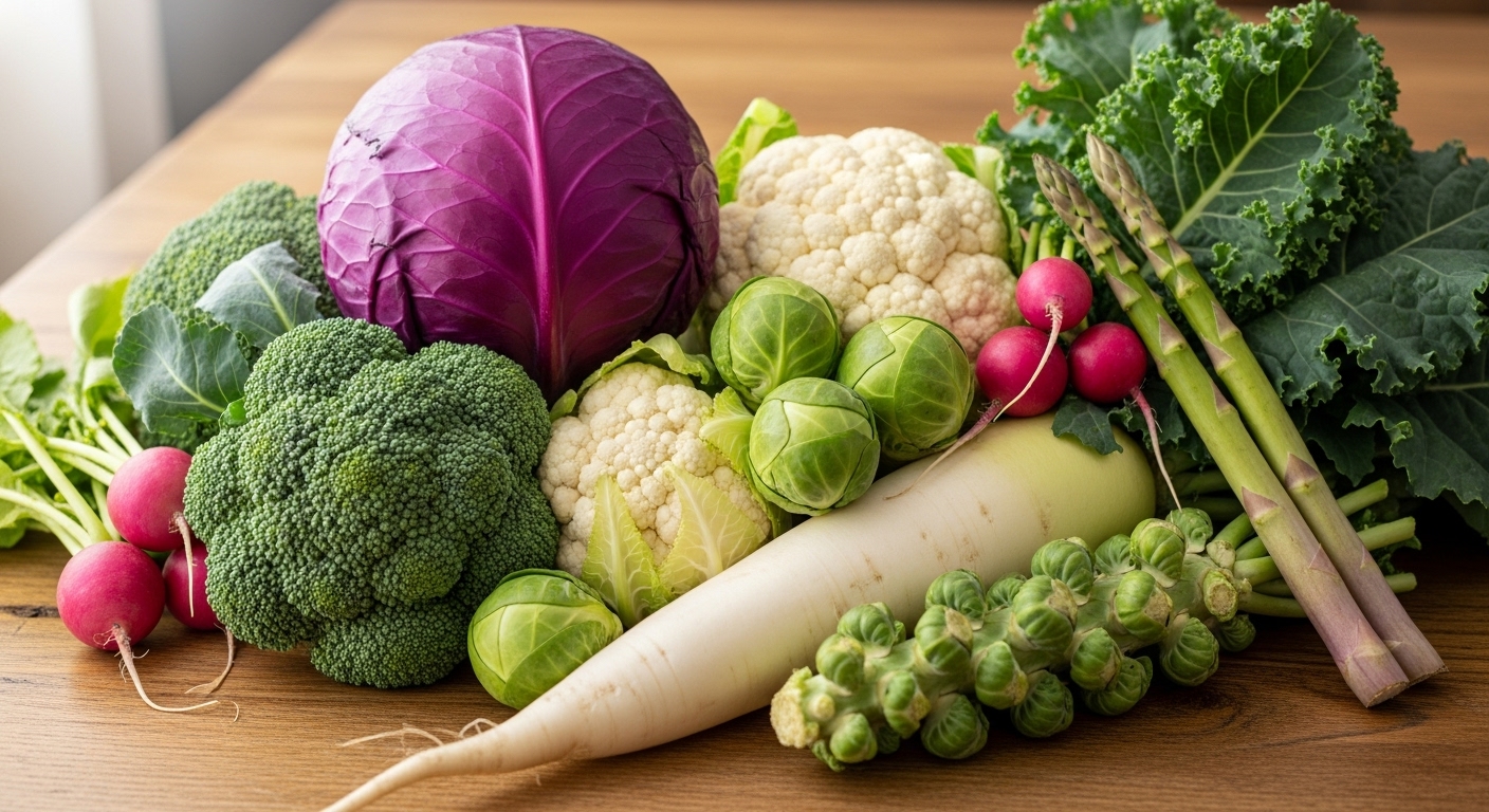 Broccoli and cauliflower, cruciferous vegetables known for health benefits