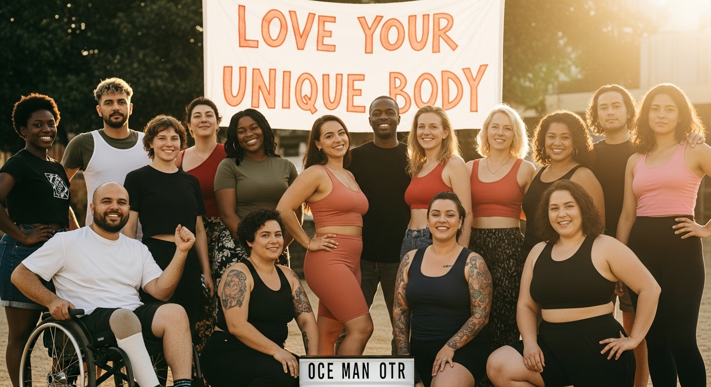 Confident person embracing their body