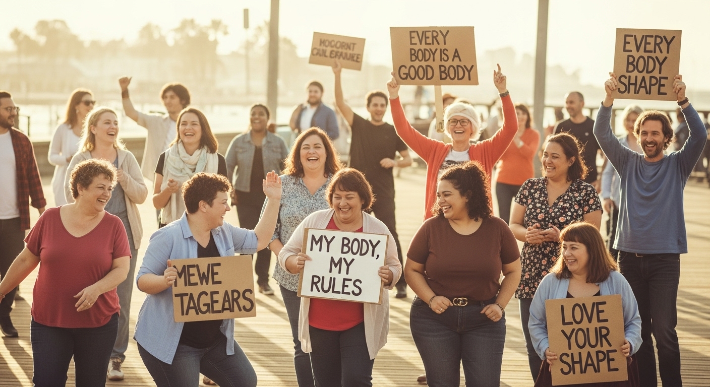Confident person embracing their body