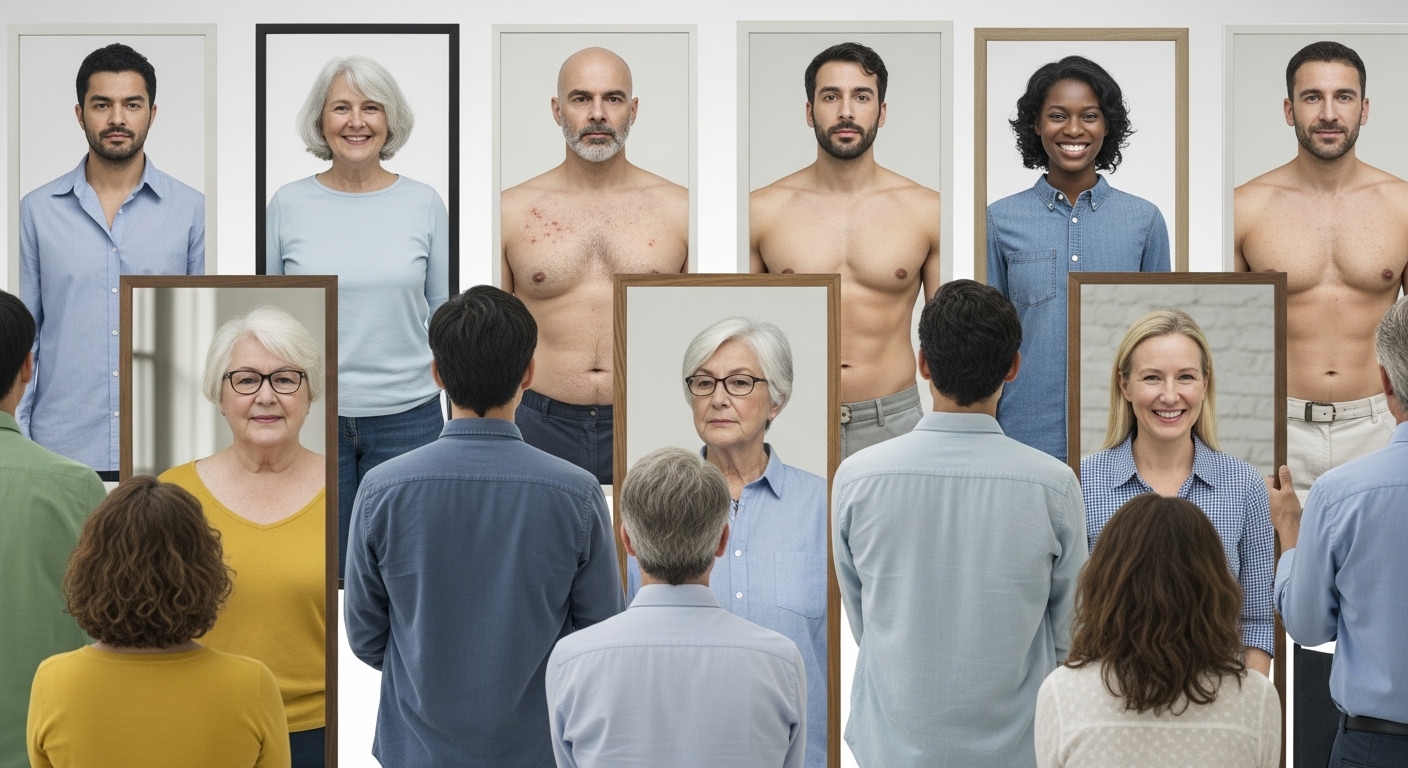 Confident person embracing their body