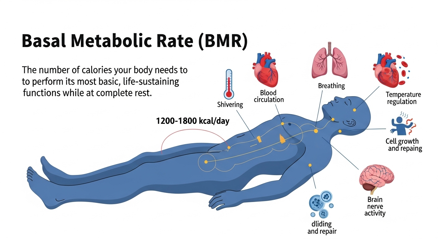 Basal Metabolic Rate concept illustration