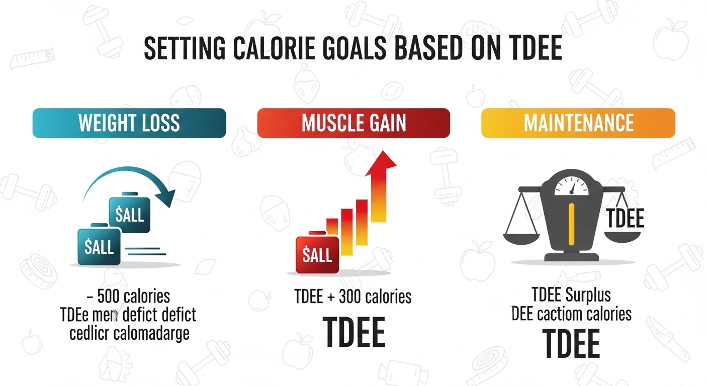 Calorie goals planning illustration