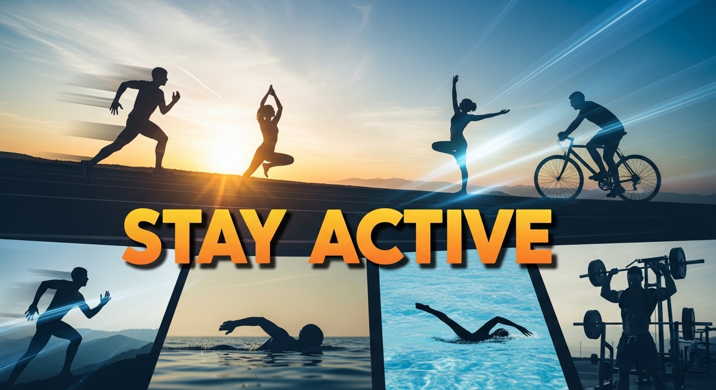 Person staying active with outdoor exercise