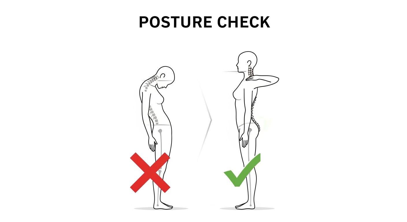 Person demonstrating good posture