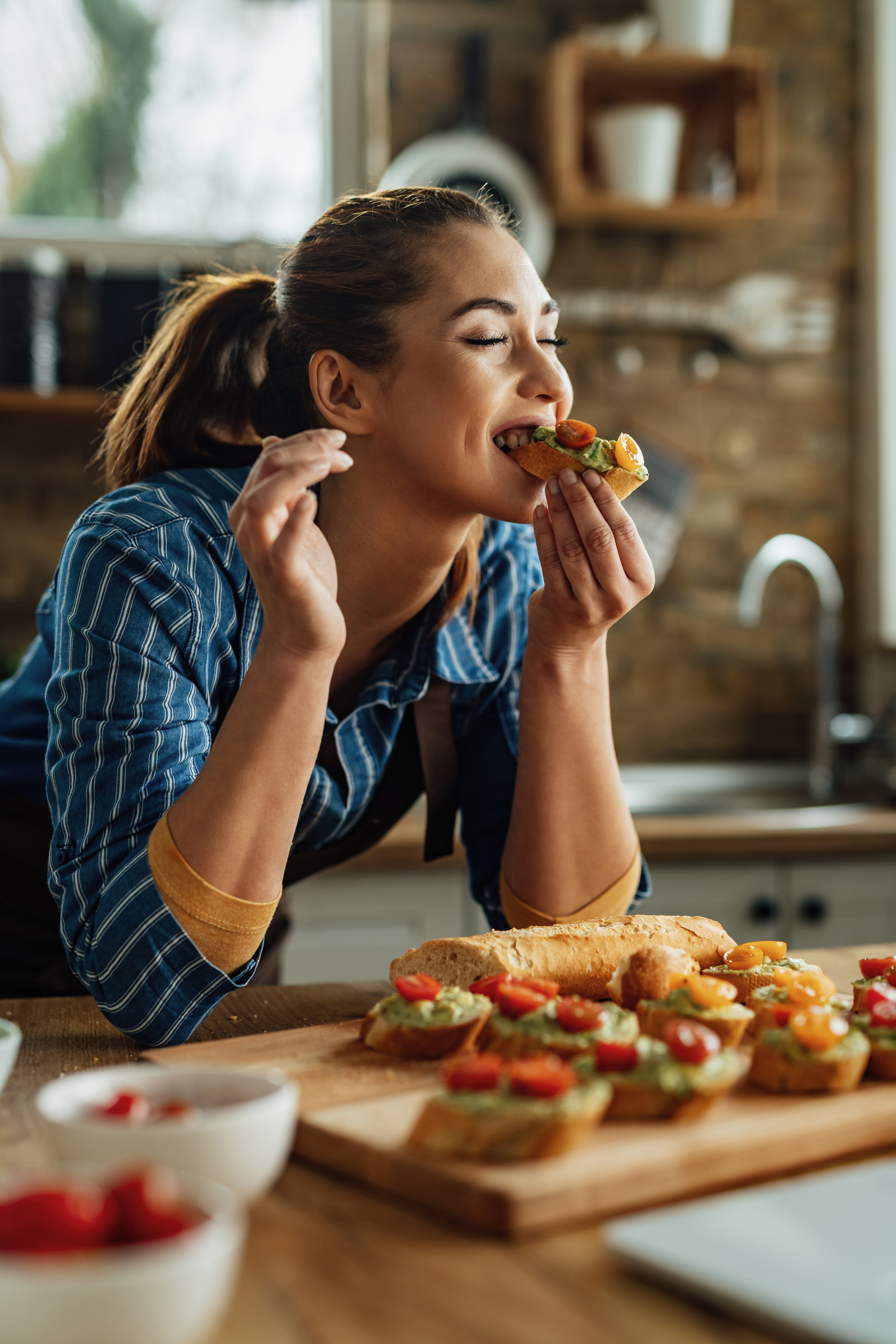Healthy Woman Eating Salad
